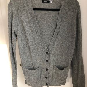 Gray Cardigan Sweater
